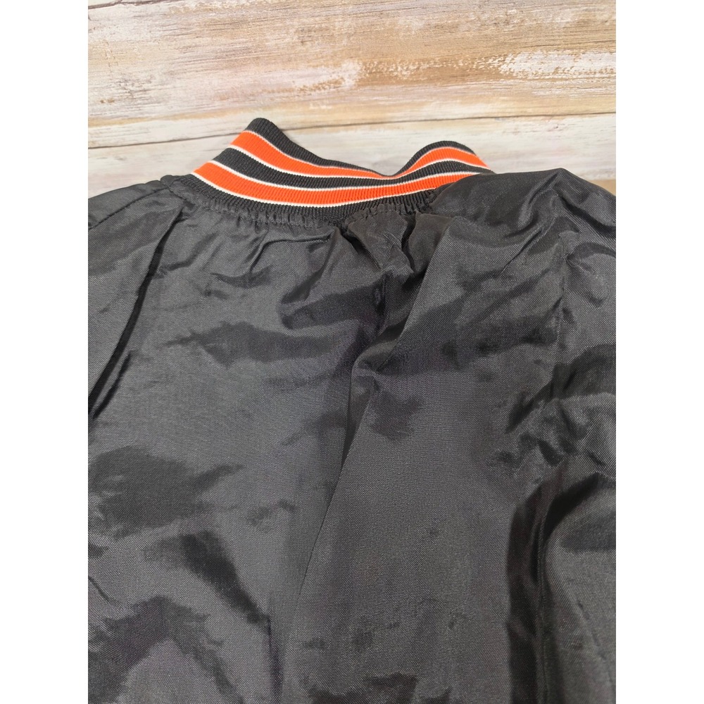 Vintage Holloway SF Giants Bomber Jacket Mens Large Black Nylon Snap Varsity USA - Picture 10 of 16